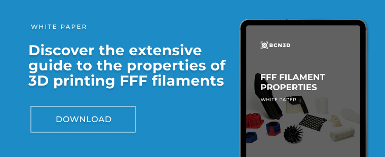 FFF filament properties